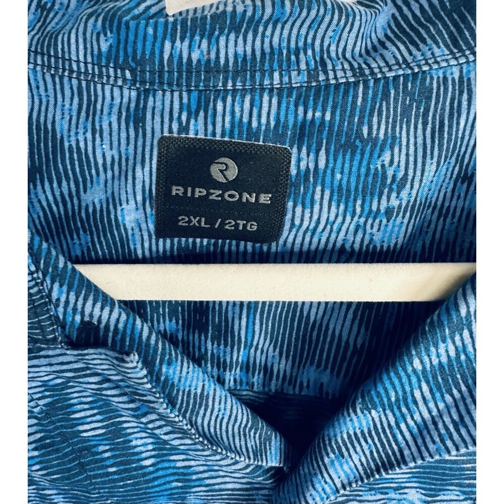 Ripzone Blue Tropical Button Down 2XL - Picture 2 of 4
